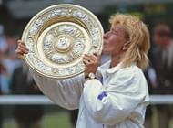 Navratilova after winning the Wimbledon Lawn Tennis Championship